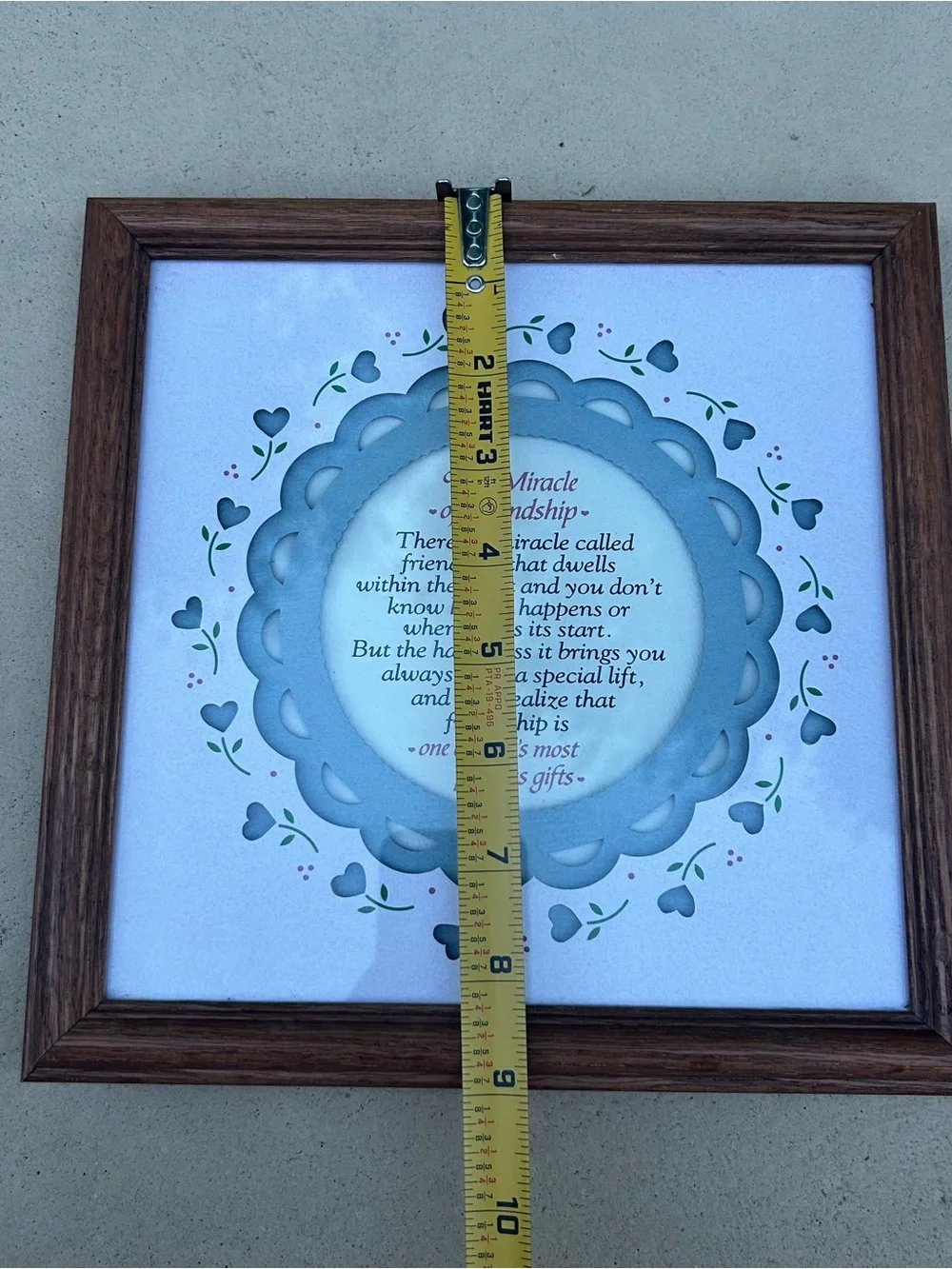 Cottage Core Wood Friendship Print Decor